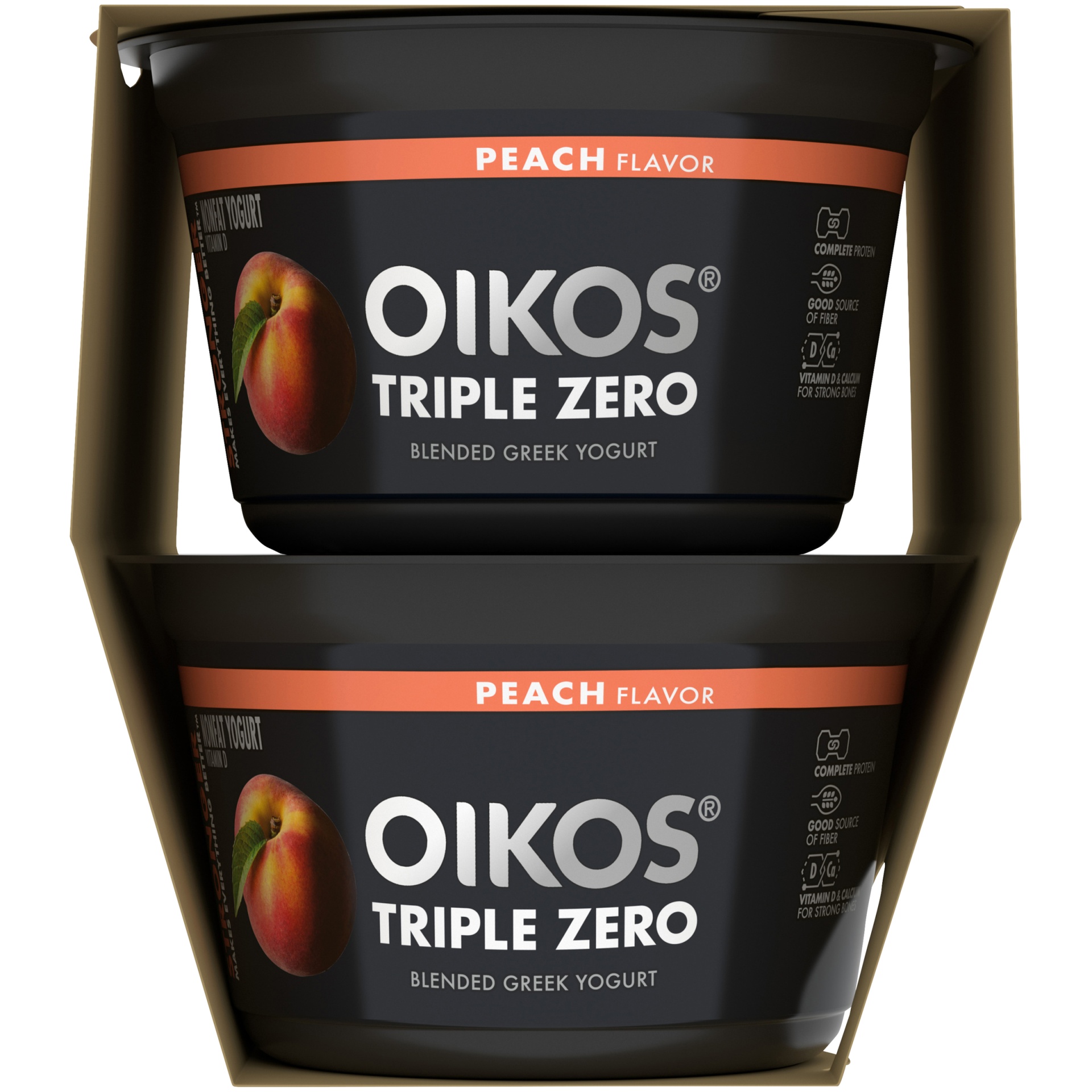 Oikos Triple Zero Peach Greek Yogurt Cups 53 Oz Shipt 