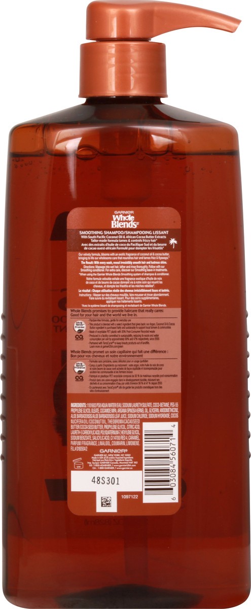 slide 2 of 12, Garnier Whole Blends Smoothing Coconut Oil & Cocoa Butter Extracts Shampoo 28 oz, 28 oz