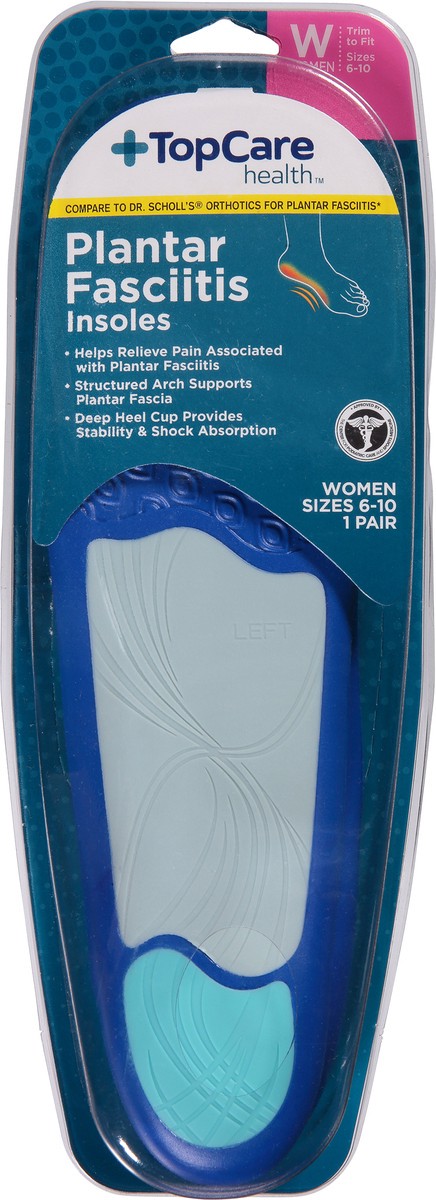 slide 4 of 12, Topcare Insoles Plantar Fascitis Women, 1 ct