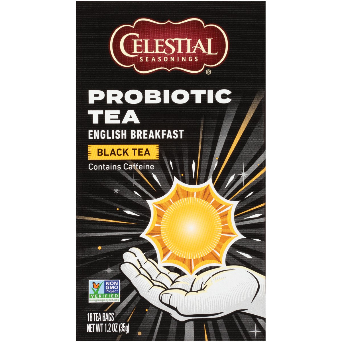 slide 5 of 8, Celestial Seasonings Probiotic Tea English Breakfast Black Tea Bags, 16 Ct, 1 ct