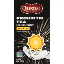 Celestial Seasonings Probiotic Tea English Breakfast Black Tea Bags, 16 Ct