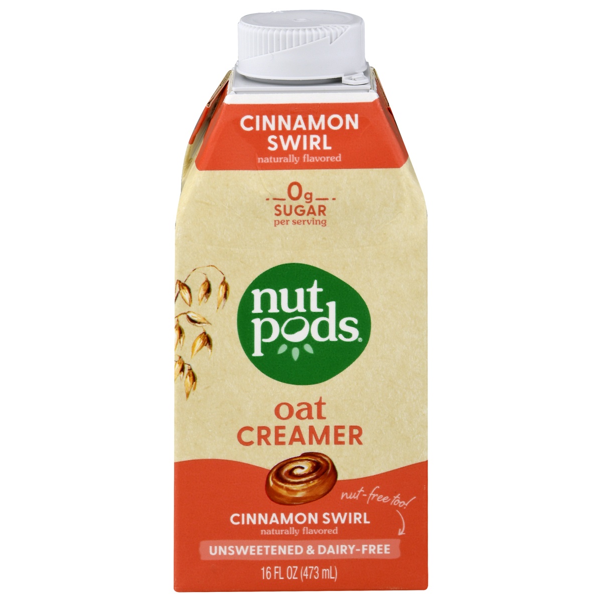 slide 1 of 1, nutpods Oat Milk Creamer Cinnamon, 16 fl oz