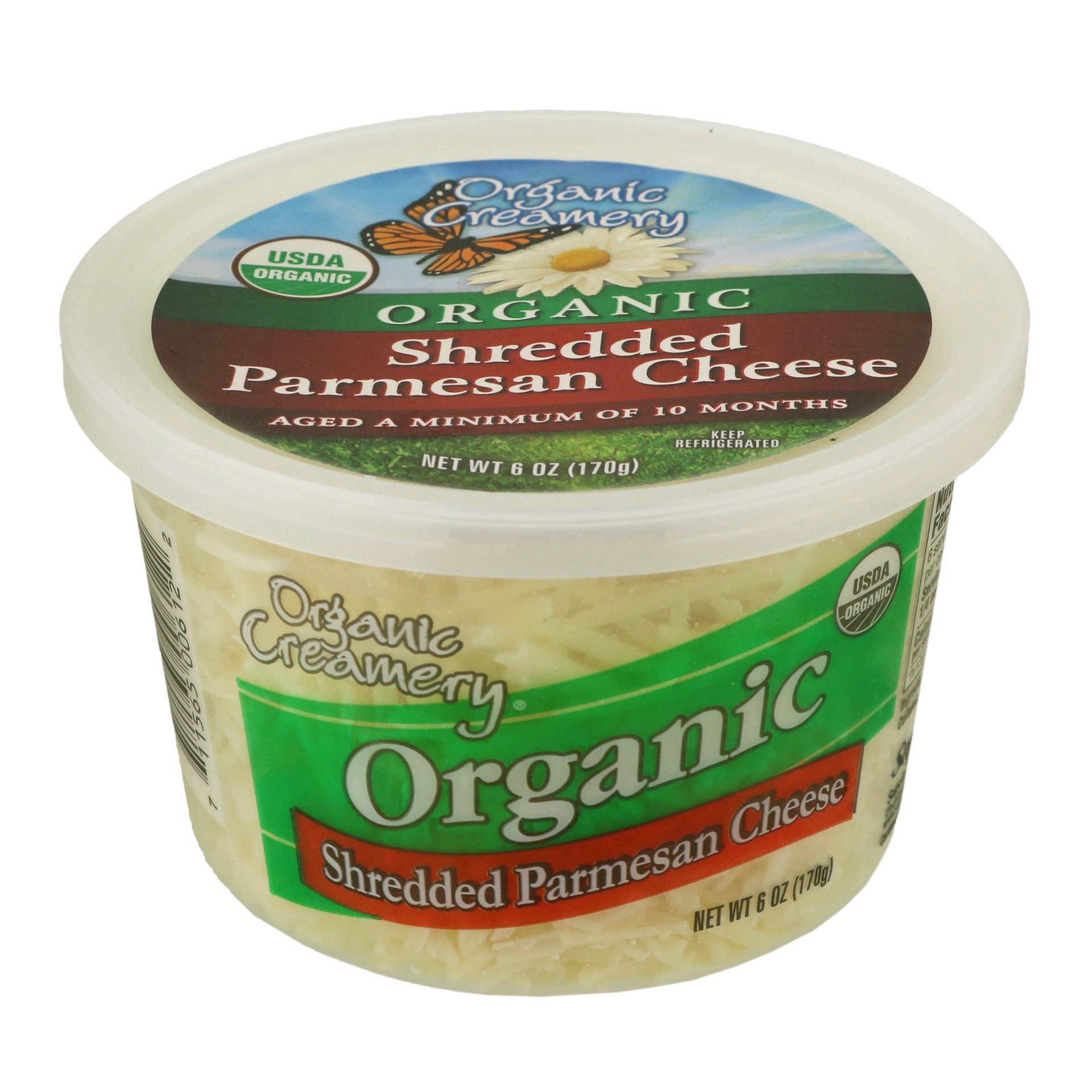 slide 1 of 1, Organic Creamery Parmesan Cheese - Shredded, 6 oz