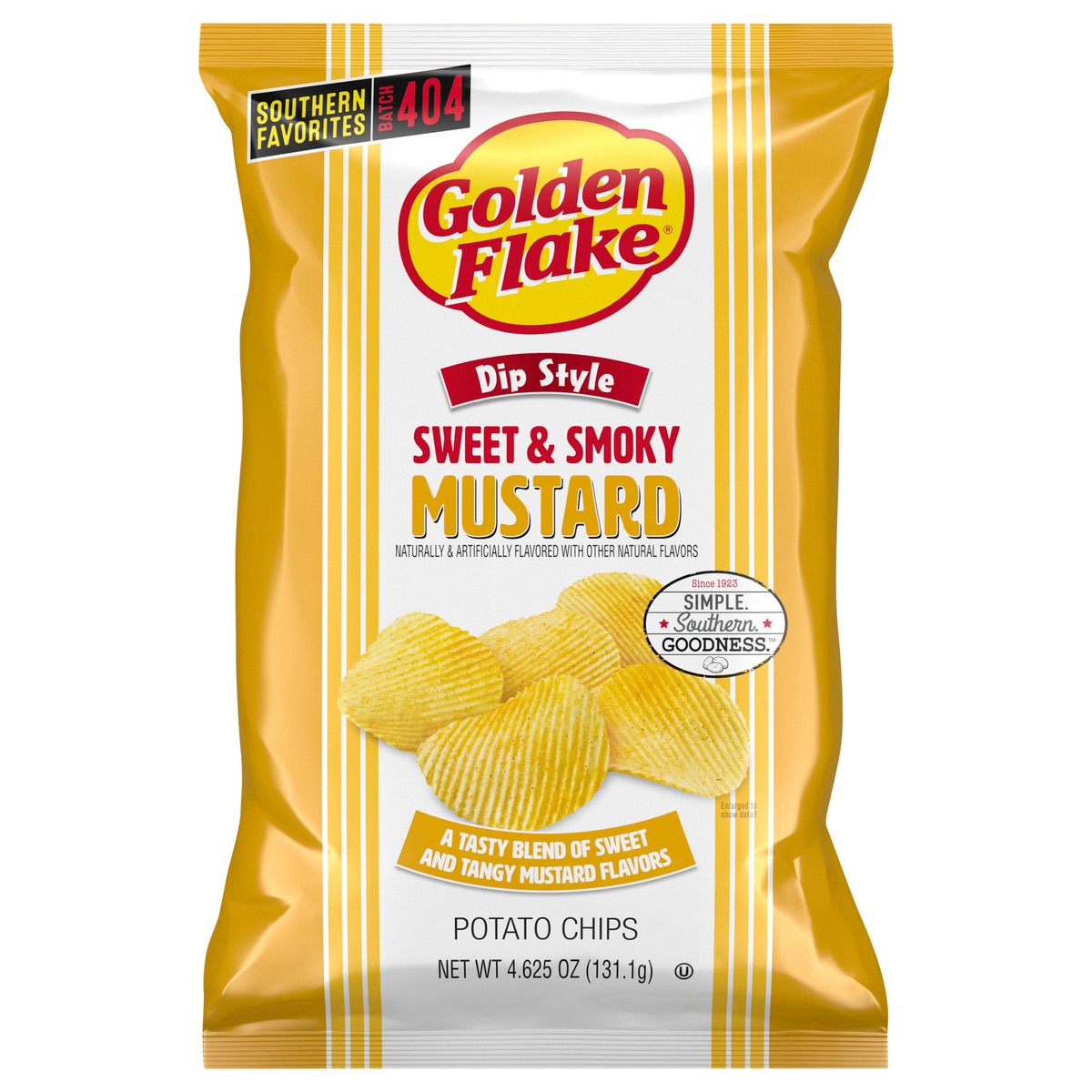 slide 2 of 2, Golden Flake 4.625 oz GF Swt&Smoky Mstrd Dip Chip, 4.625 oz