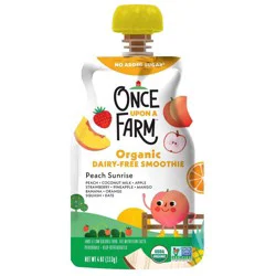 Once Upon a Farm Peach Sunrise Dairy Free Smoothie - 4oz