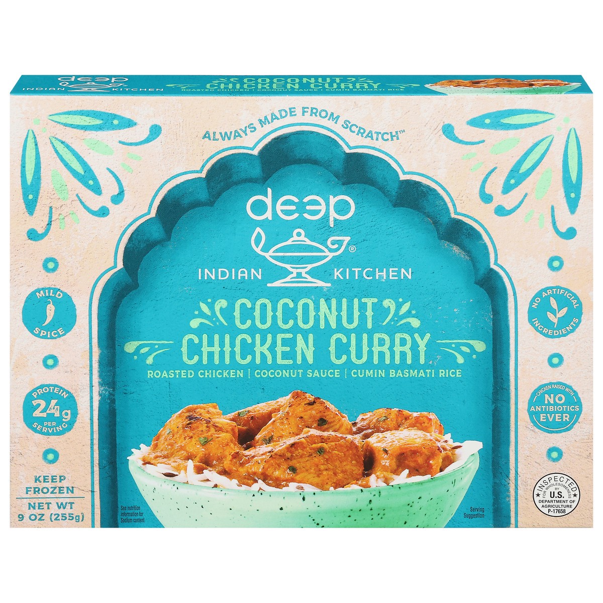 slide 1 of 9, Deep Indian Kitchen Coconut Chicken Curry, 9 oz