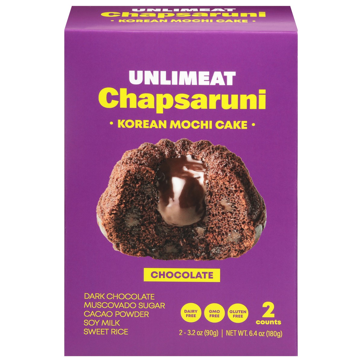 slide 1 of 12, Unlimeat Cake Chapsaruni Chocolate Mochi - 6.4 OZ, 2 ct; 6.4 oz