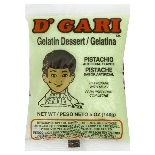 slide 1 of 1, D'Gari Pistachio Gelatin Dessert, 4.9 oz