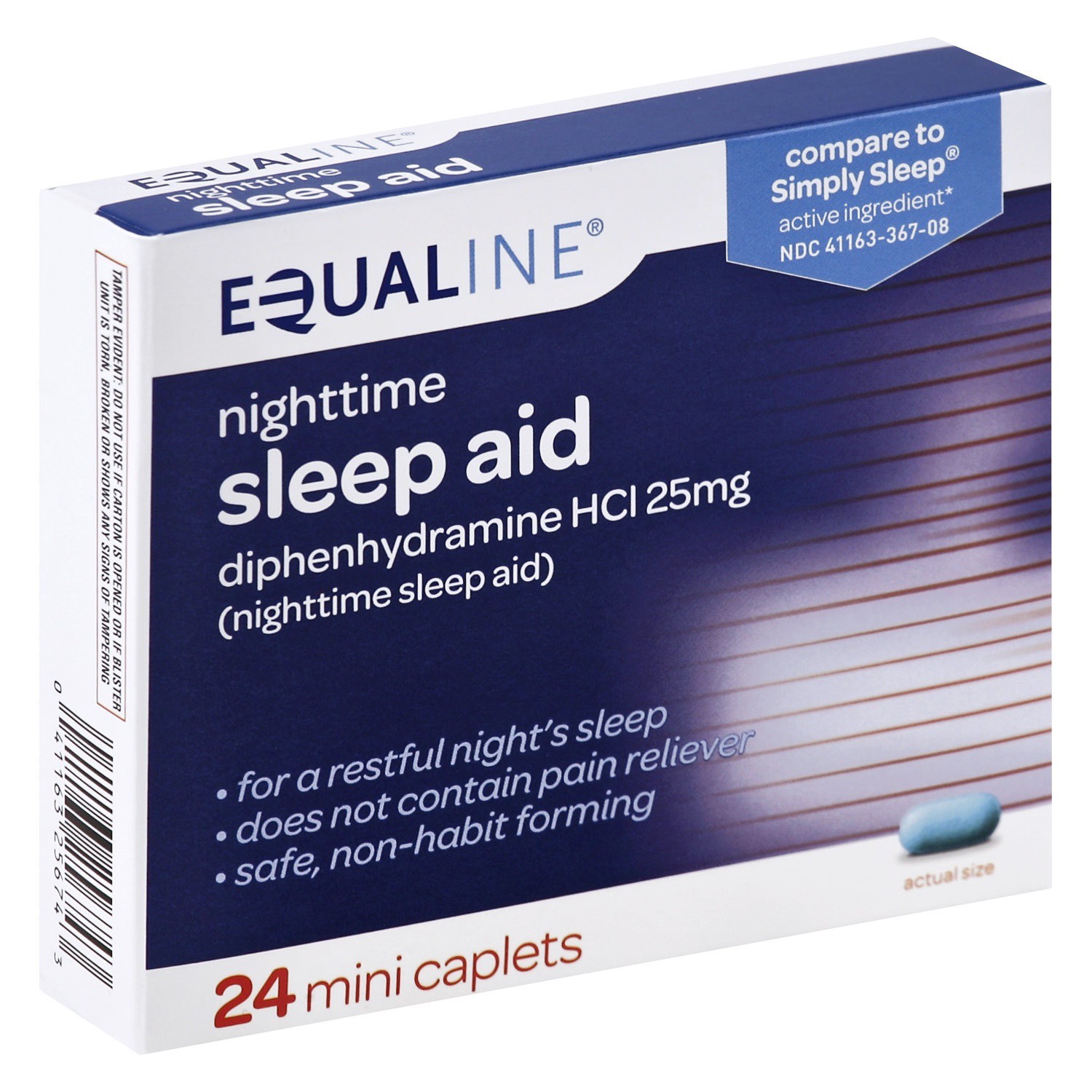 slide 1 of 1, Equaline Night Time Sleep Aid, 24 ct