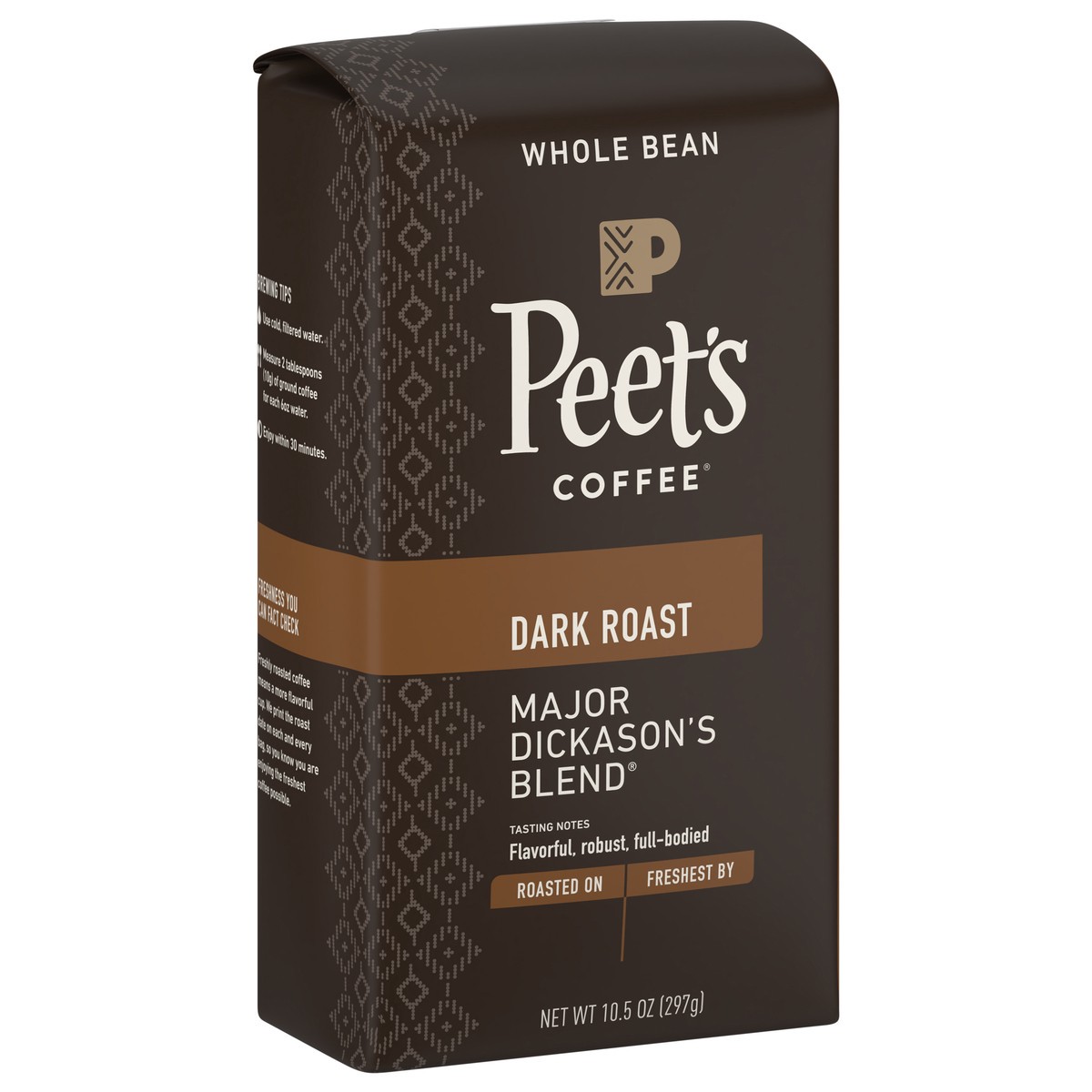 slide 5 of 9, Peet's Coffee, Major Dickason's Blend, Dark Roast Whole Bean Coffee - 10.5oz Bags, 10.5 oz