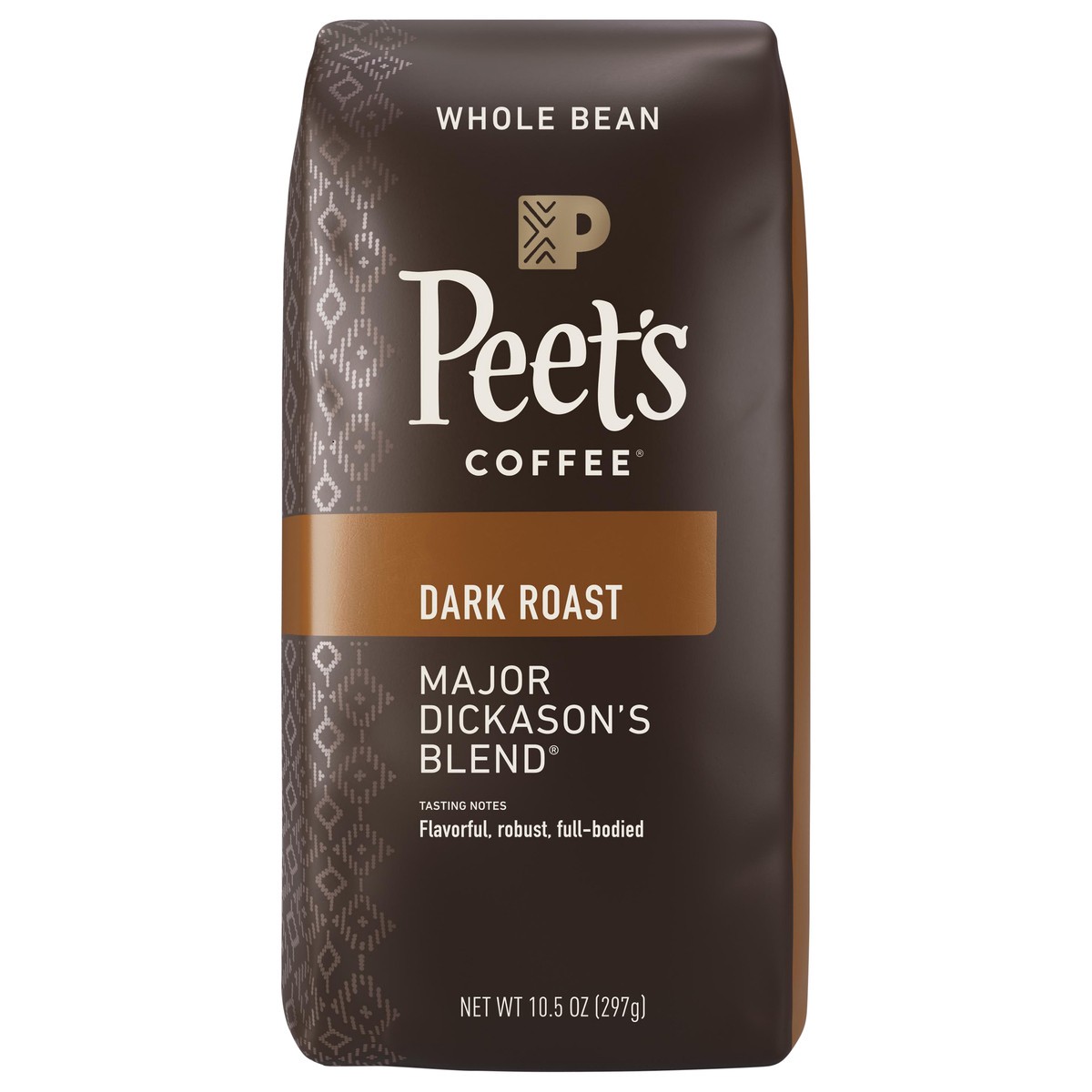 slide 1 of 9, Peet's Coffee Major Dickason's Blend Dark Roast Whole Bean Coffee - 10.5 oz Bags, 10.5 oz