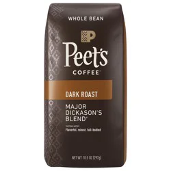 Peet's Coffee, Major Dickason's Blend, Dark Roast Whole Bean Coffee - 10.5oz Bags