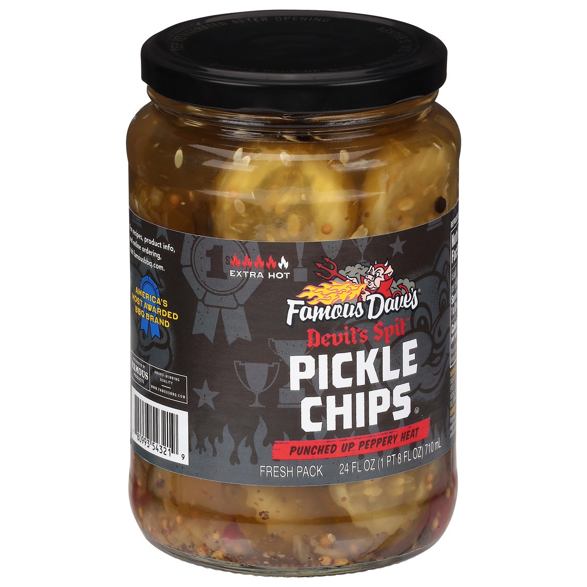 slide 2 of 9, Famous Dave's Devils Spit Pickle Chips, 24 oz