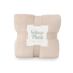 Berkshire Blanket Velisse Plush - 50 in x 70 in - Bennington Beige