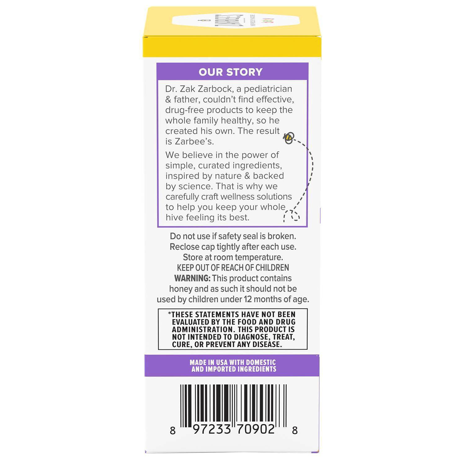 slide 2 of 15, Zarbee's Naturals Baby Cough Syrup + Immune with Honey & Zinc, Natural Cherry Flavor, 2 Fl Oz, 2 fl oz