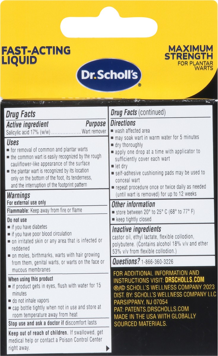 slide 14 of 15, Dr. Scholl's Maximum Strength Fast Acting Liquid Plantar Wart Remover 20 ea, 20 ct