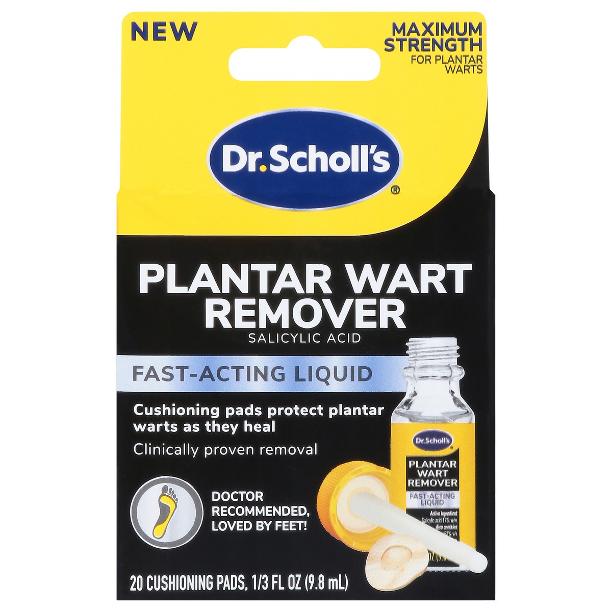 slide 9 of 15, Dr. Scholl's Maximum Strength Fast Acting Liquid Plantar Wart Remover 20 ea, 20 ct