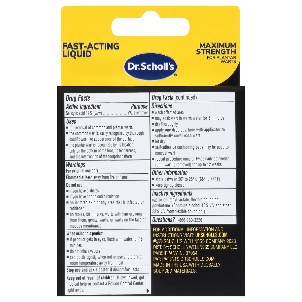 slide 15 of 15, Dr. Scholl's Maximum Strength Fast Acting Liquid Plantar Wart Remover 20 ea, 20 ct