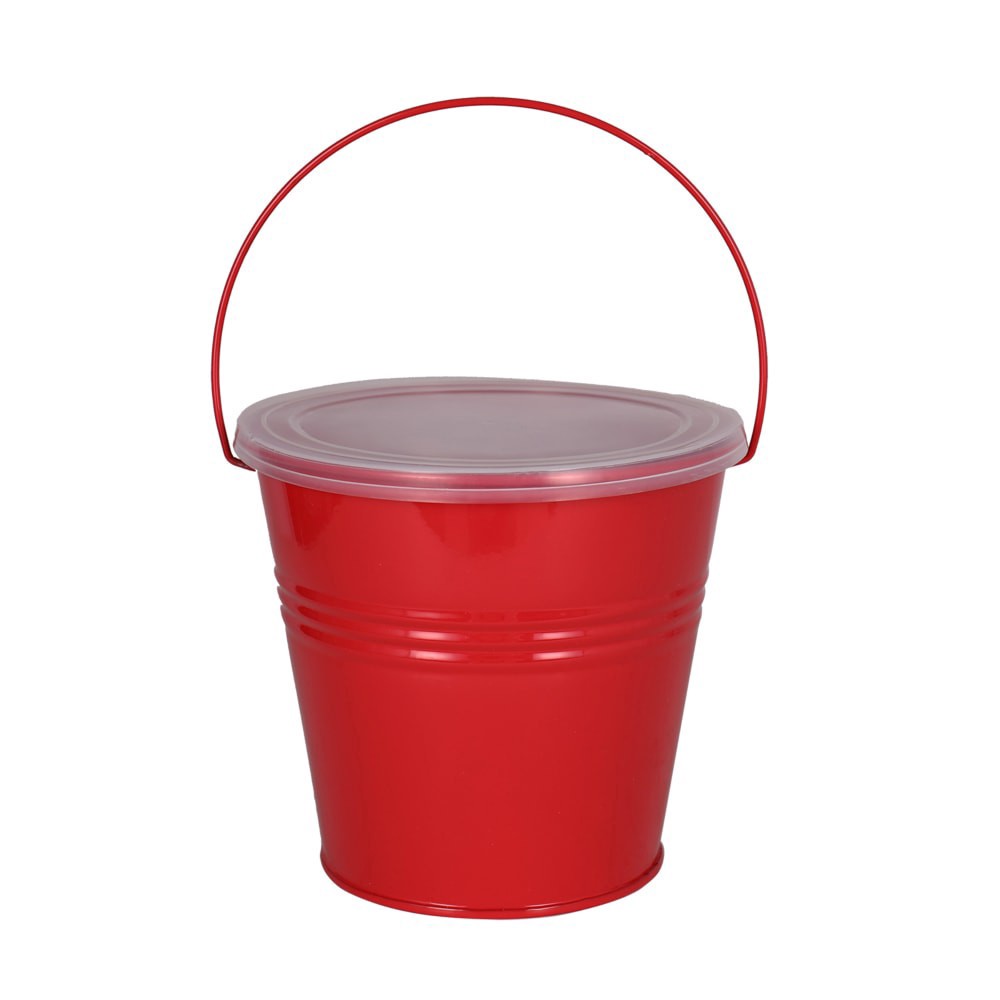 slide 1 of 1, Hd Designs Outdoors Metal Bucket Citronella Candle - Red, 18 oz