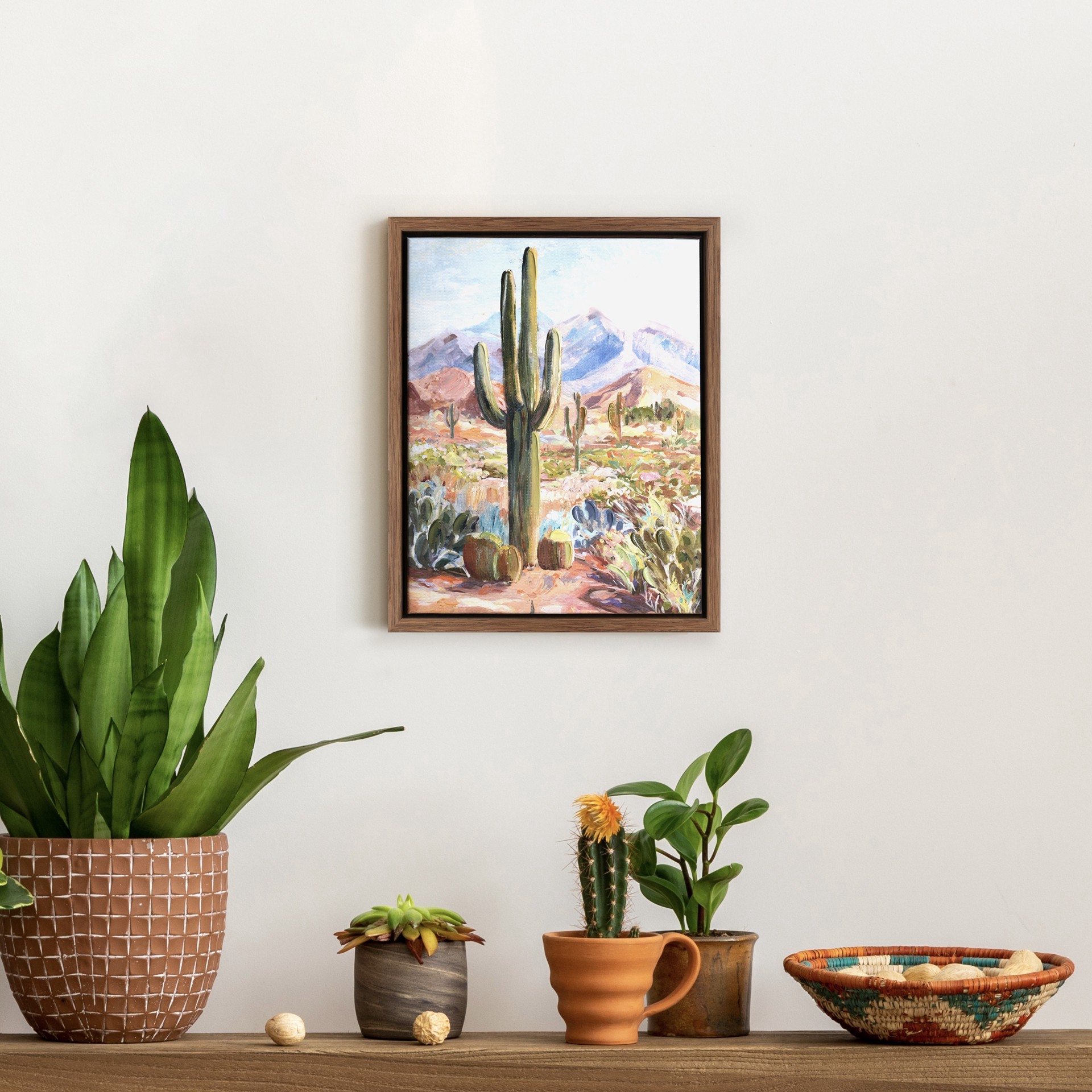 slide 4 of 5, 10" Cactus Canvas Wall Art By Ashland, 8 in x 10 in