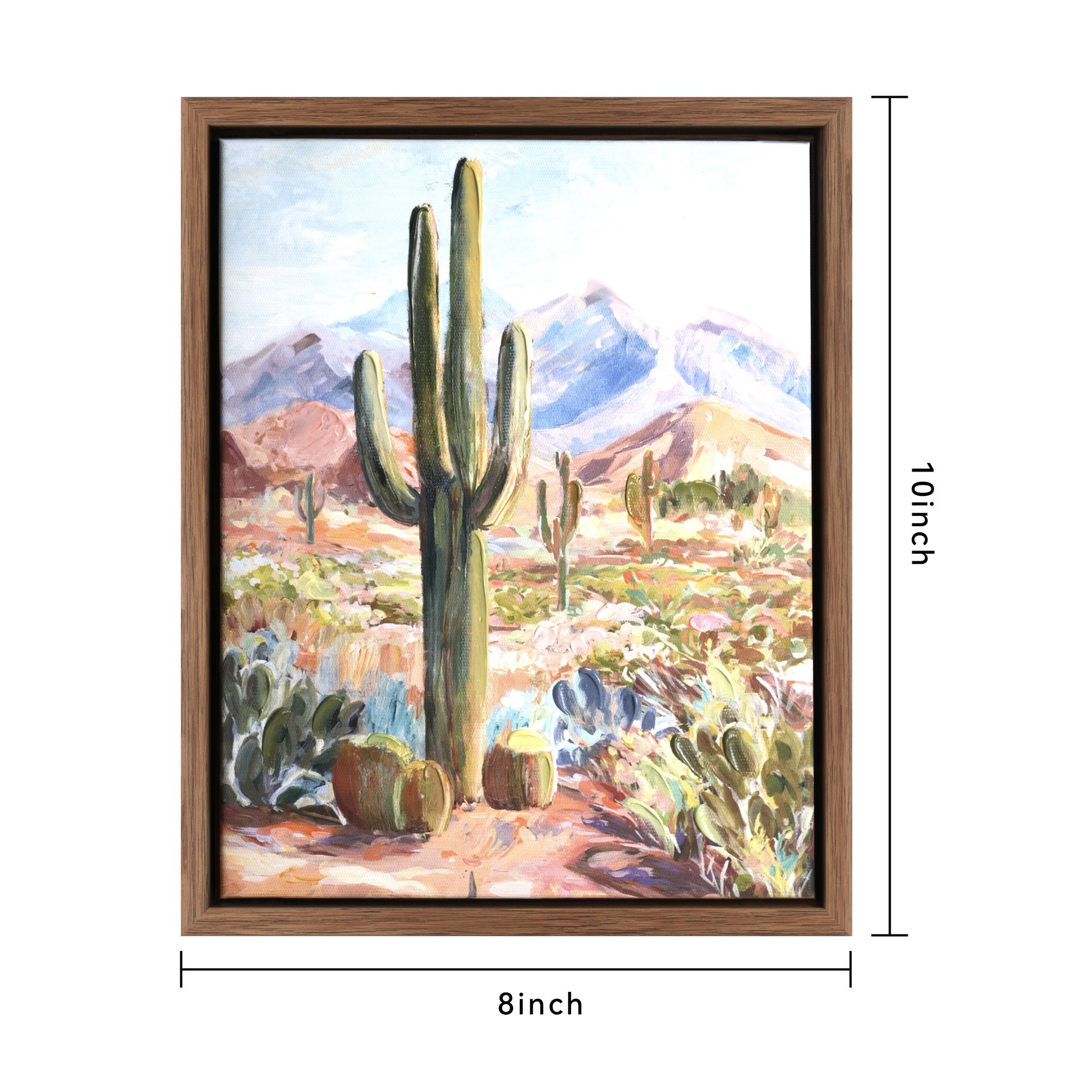 slide 2 of 5, 10" Cactus Canvas Wall Art By Ashland, 8 in x 10 in