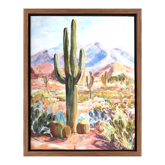 slide 1 of 5, 10" Cactus Canvas Wall Art By Ashland, 8 in x 10 in