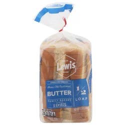 Lewis Bakeries Butter White Half Loaf Bread, 1/2 Loaf, 12 oz