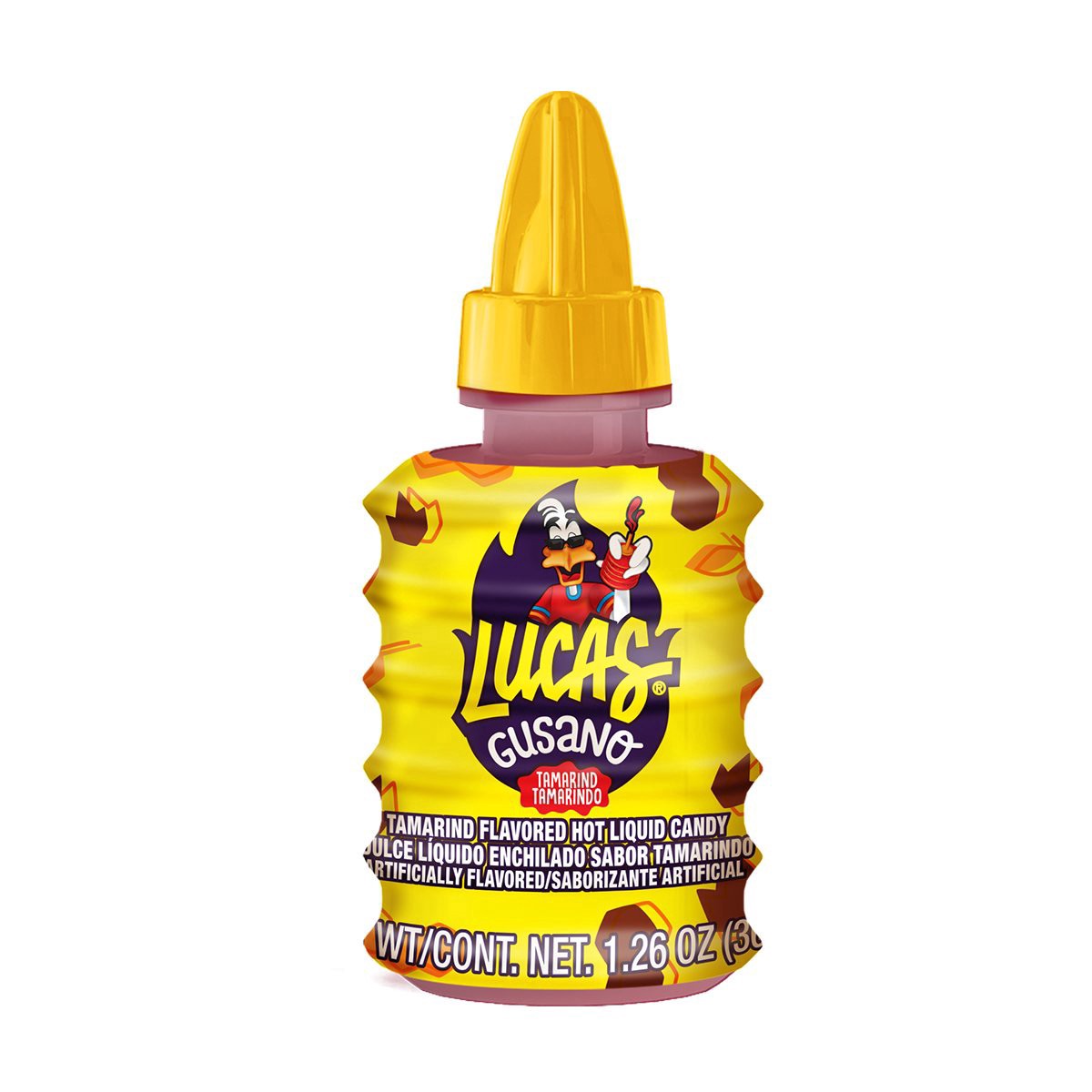 slide 1 of 2, Lucas Gusano Liquid Tamarindo Flavored Candy, 1.3 oz