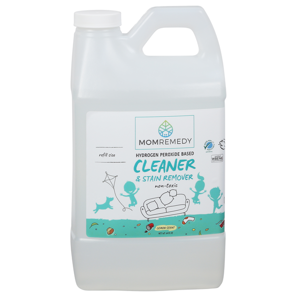 slide 1 of 1, MomRemedy Refill Lemon Scent Cleaner & Stain Remover, 64 oz