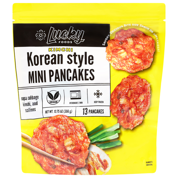 slide 1 of 1, Luckys Foods Lucky Foods Kimchi Mini Korean Pancakes, 13.75 oz
