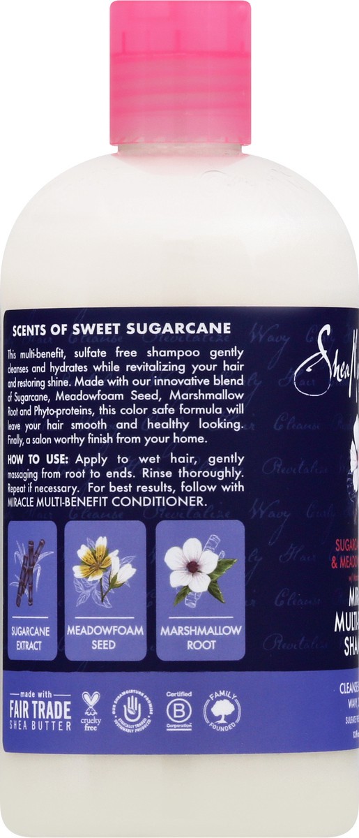 slide 4 of 9, SheaMoisture Multi-Benefit Shampoo Sugarcane and Meadowfoam, 13 oz, 13 fl oz