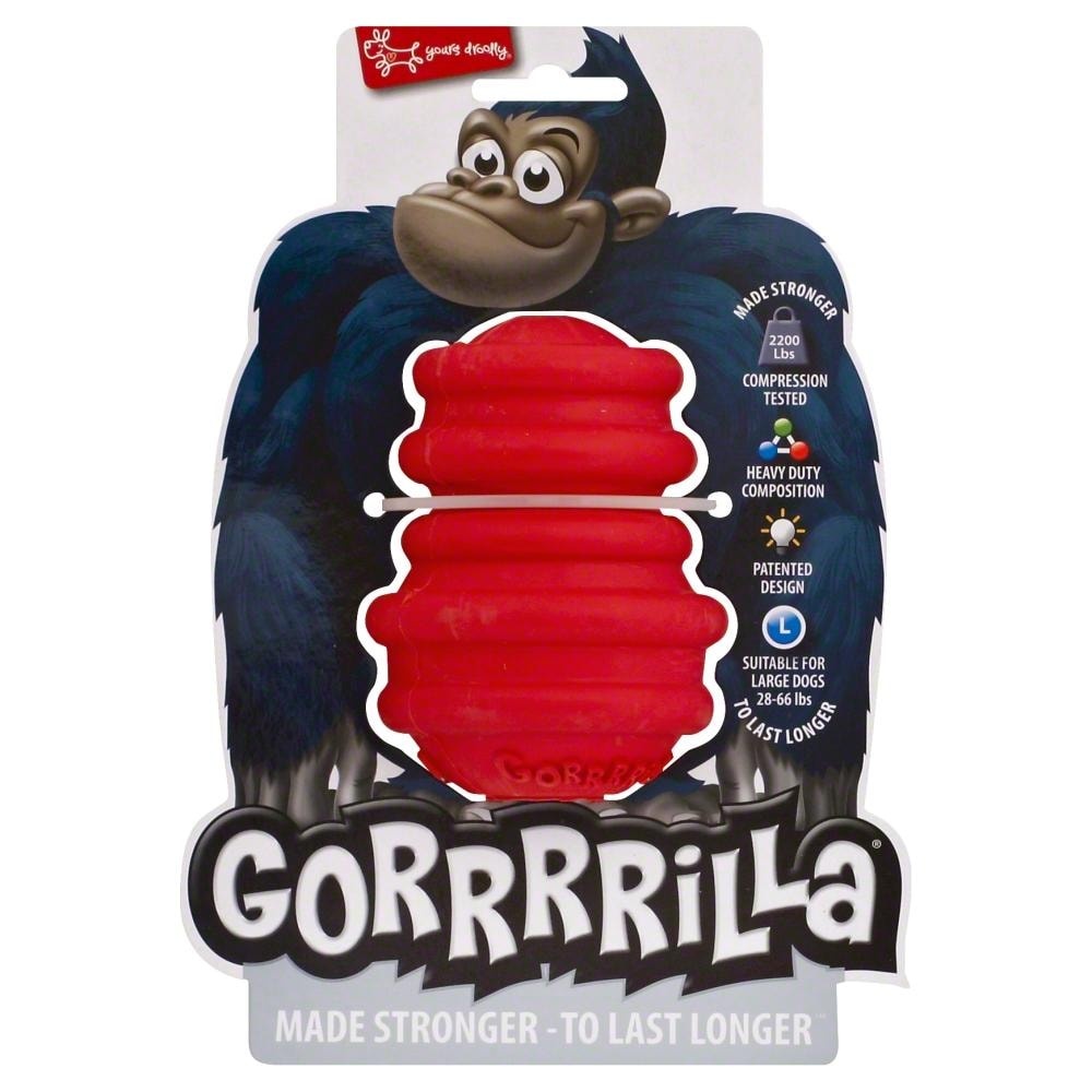 slide 1 of 1, MultiPet Large Gorrrrilla Dog Toy Red, 1 ct