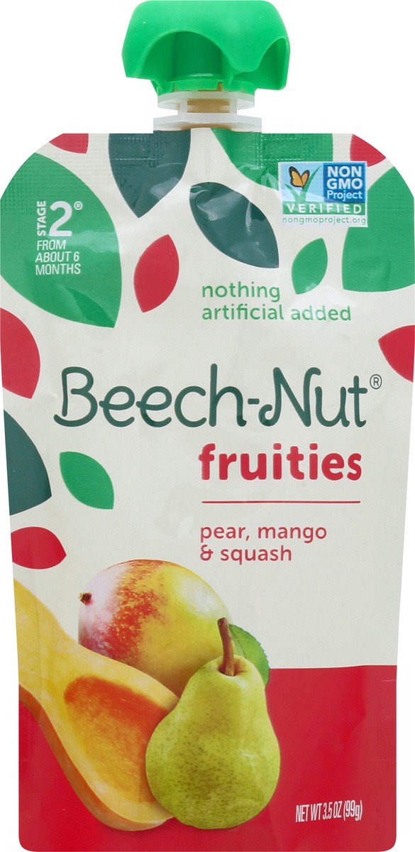 slide 3 of 11, Beech-Nut Stage 2 Pear, Mango & Squash Fruities 3.5 oz, 3.5 oz