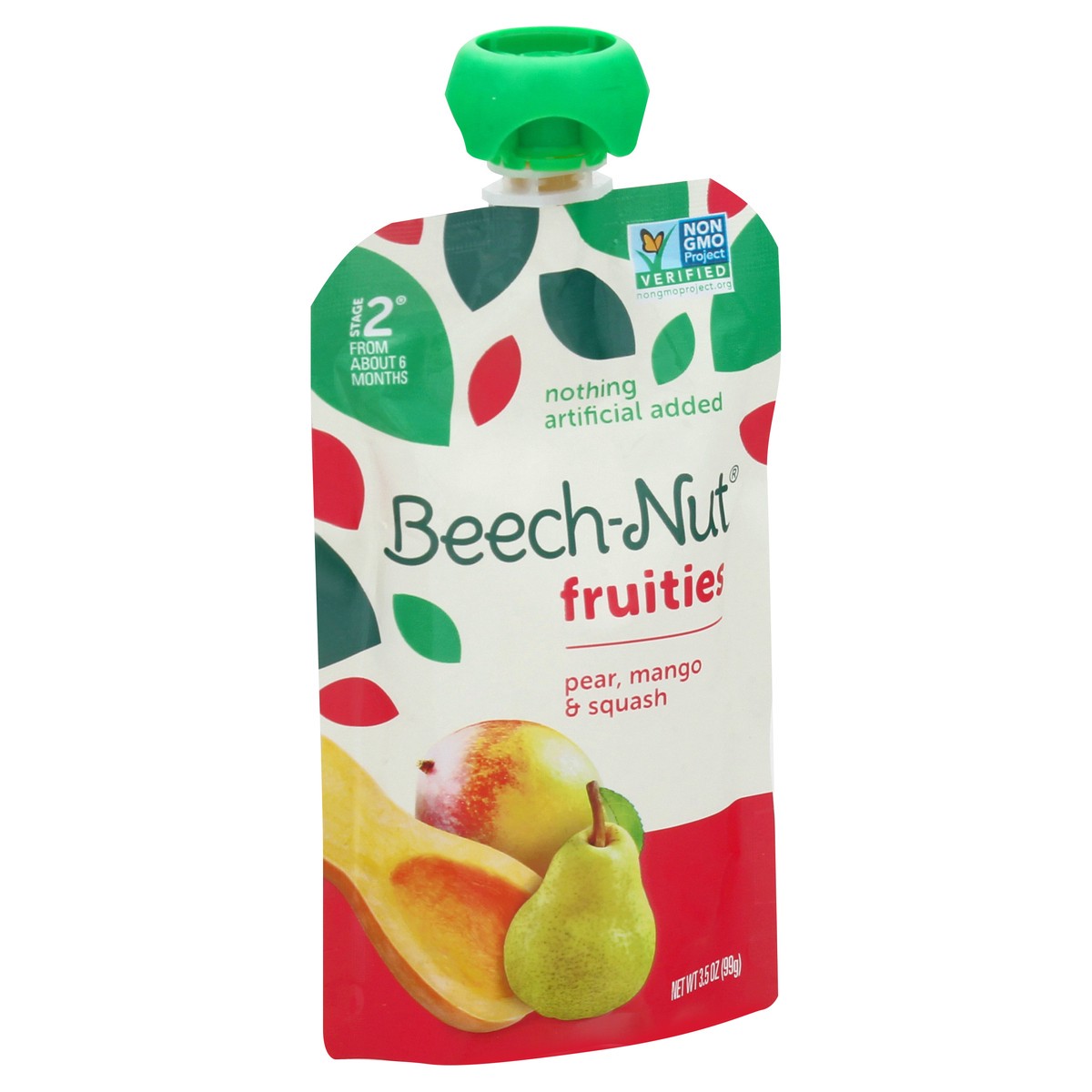 slide 6 of 11, Beech-Nut Stage 2 Pear, Mango & Squash Fruities 3.5 oz, 3.5 oz