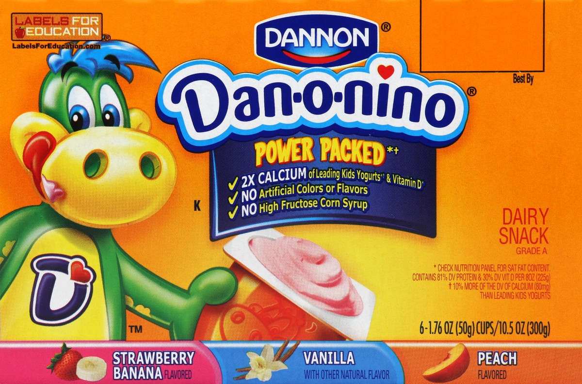 slide 5 of 7, Danonino« Dannon Yogurt Strawberry Banana Dairy Snack 6-1.76 oz. Cups, 1.76 oz