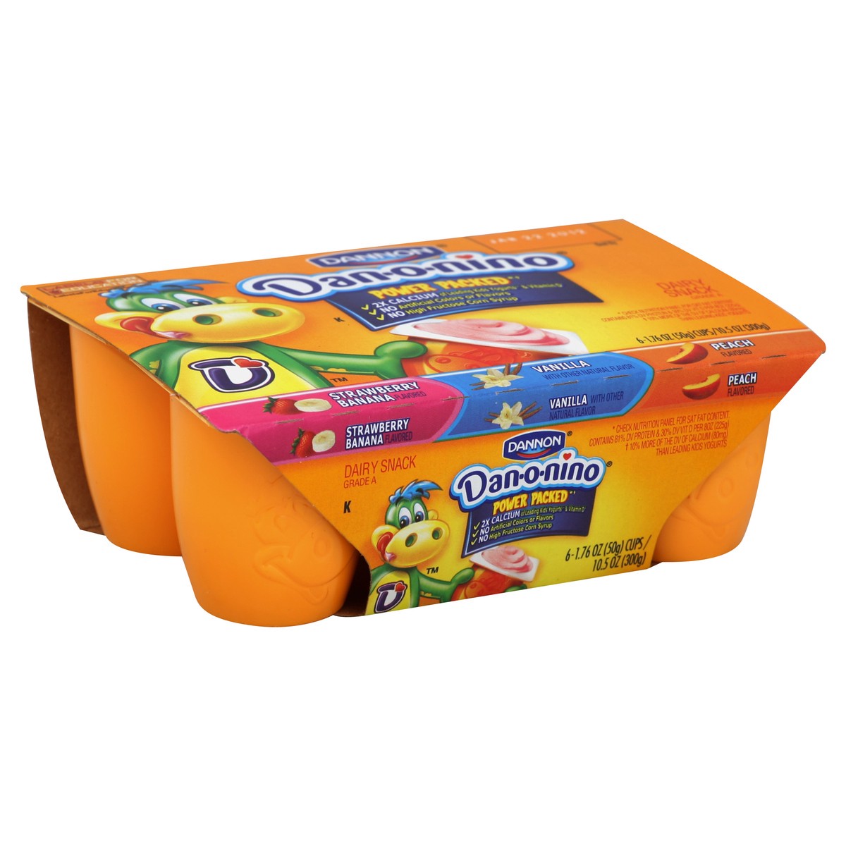 slide 2 of 7, Danonino« Dannon Yogurt Strawberry Banana Dairy Snack 6-1.76 oz. Cups, 1.76 oz