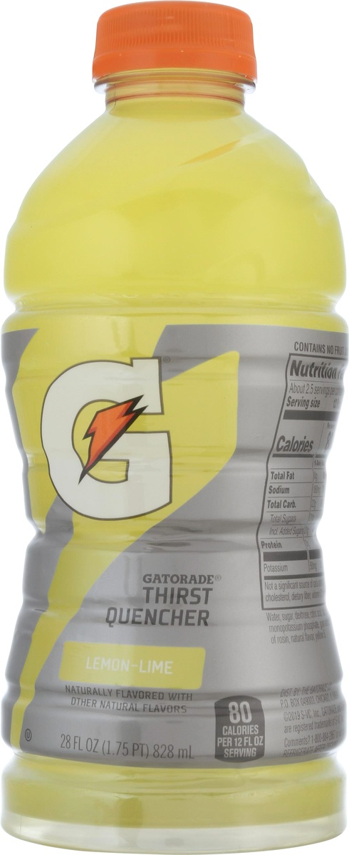 slide 4 of 9, Gatorade Thirst Quencher Lemon Lime 28 Fl Oz, 