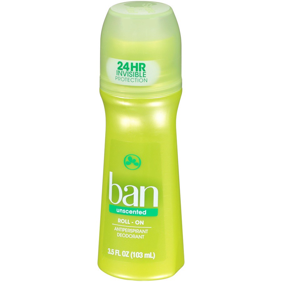 slide 5 of 7, Ban Invisible Roll-on Antiperspirant and Deodorant for Women and Men, Unscented, 3.5 Oz, 3.50 fl oz