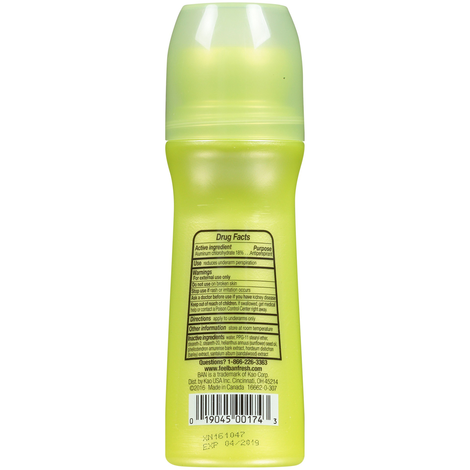 slide 7 of 7, Ban Invisible Roll-on Antiperspirant and Deodorant for Women and Men, Unscented, 3.5 Oz, 3.50 fl oz