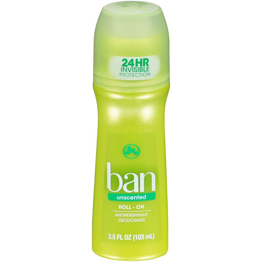 slide 1 of 7, Ban Invisible Roll-on Antiperspirant and Deodorant for Women and Men, Unscented, 3.5 Oz, 3.50 fl oz