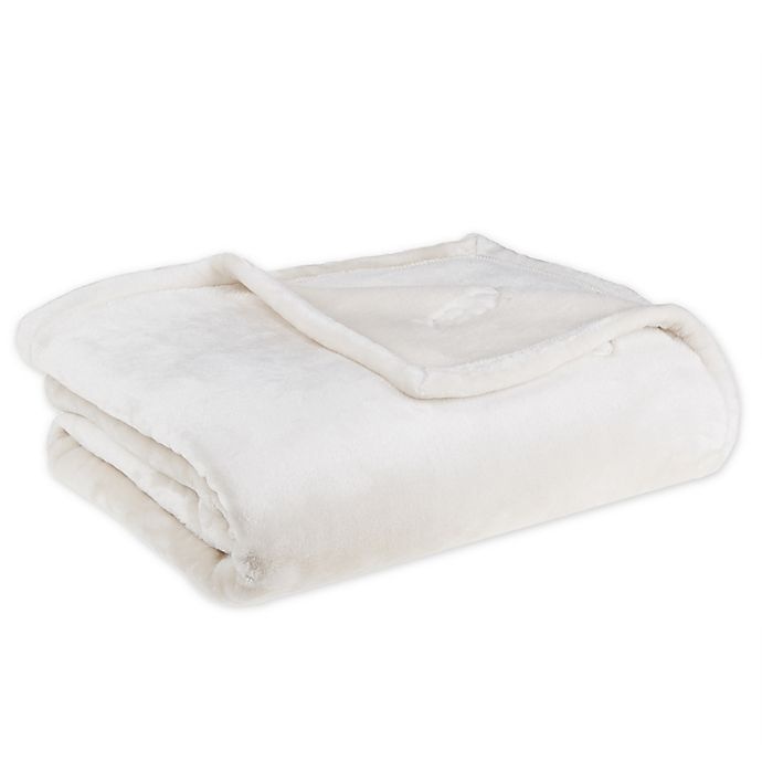 slide 1 of 1, Calvin Klein Michael Fleece Throw Blanket - Oatmeal, 1 ct