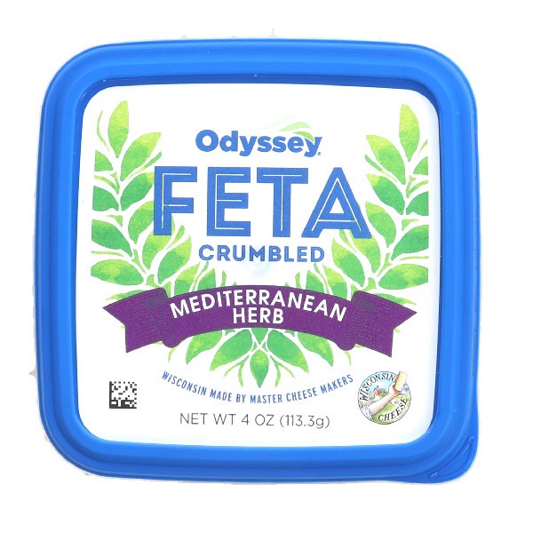 slide 1 of 12, Odyssey Crumbled Mediterranean Herb Feta 4 oz, 4 oz