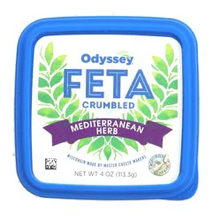 Odyssey Crumbled Mediterranean Herb Feta - 4 oz
