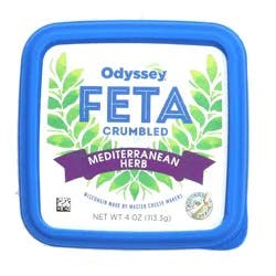 Odyssey Crumbled Mediterranean Herb Feta - 4 oz