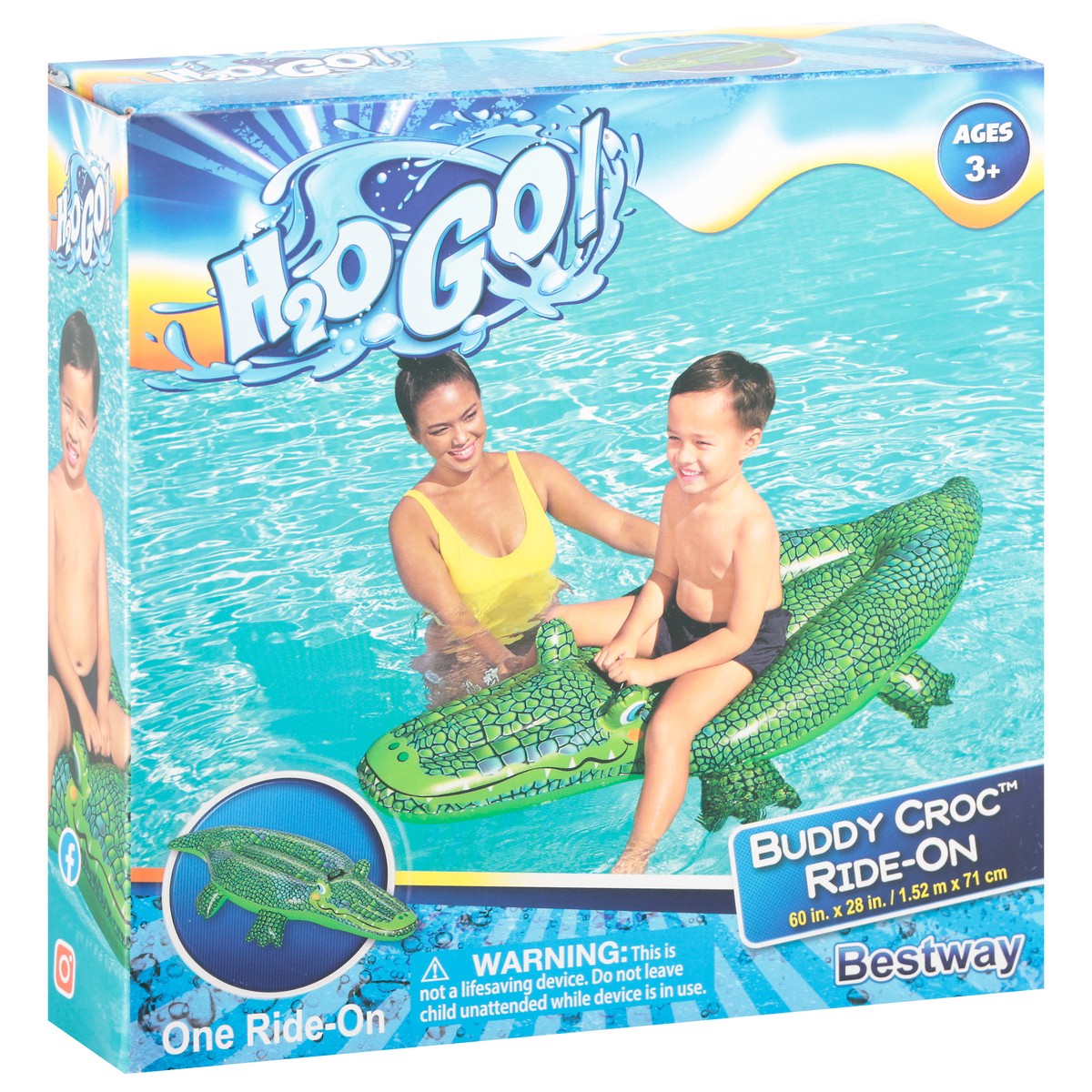 slide 9 of 9, H2OGo! Bestway Ride On Croc, 1 ct