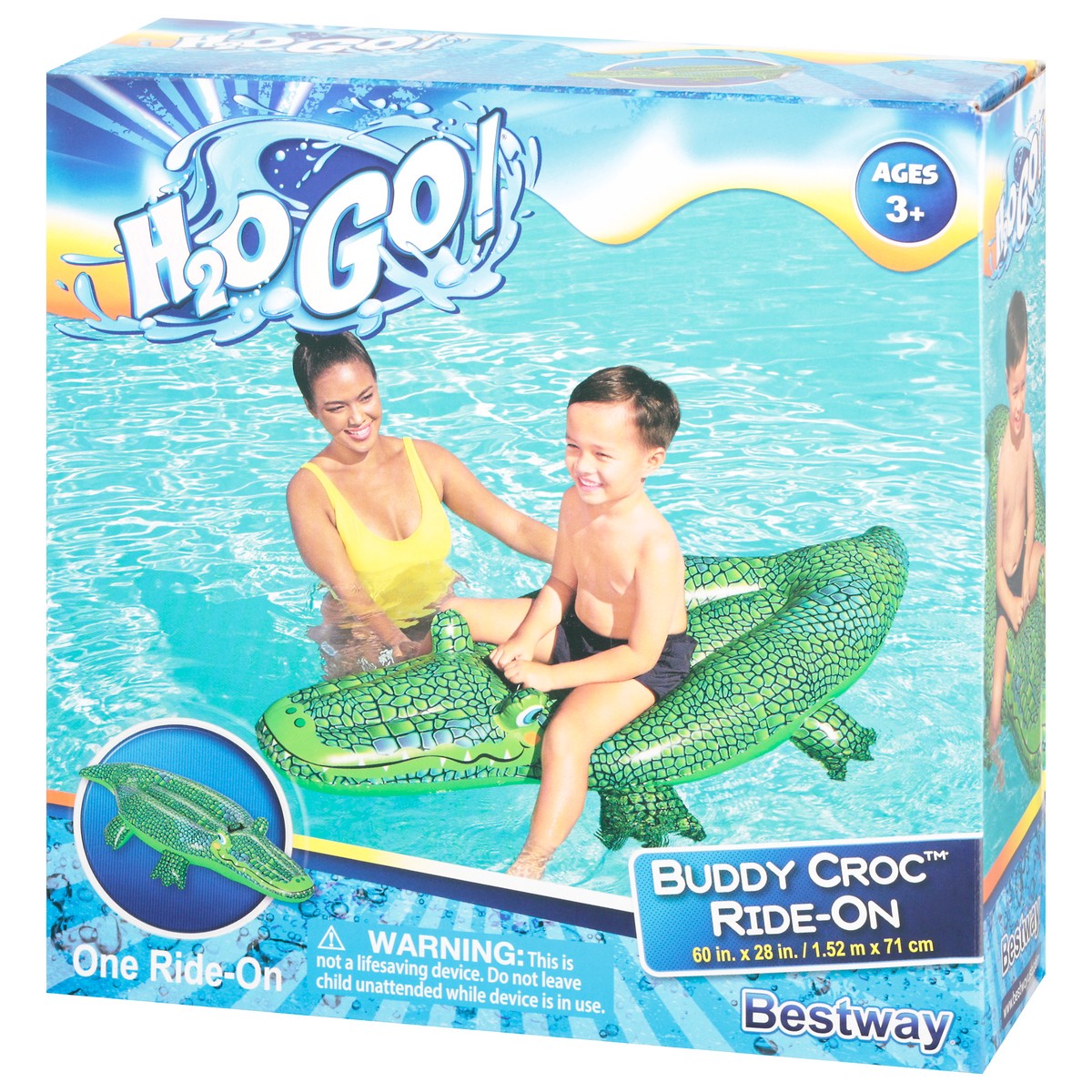 slide 6 of 9, H2OGo! Bestway Ride On Croc, 1 ct