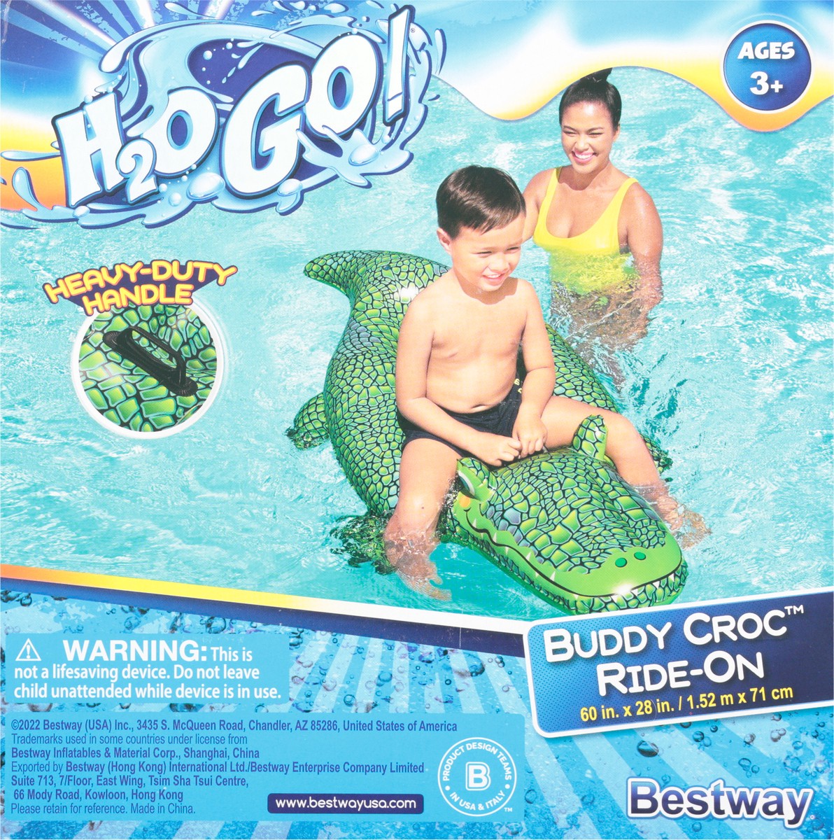 slide 3 of 9, H2OGo! Bestway Ride On Croc, 1 ct