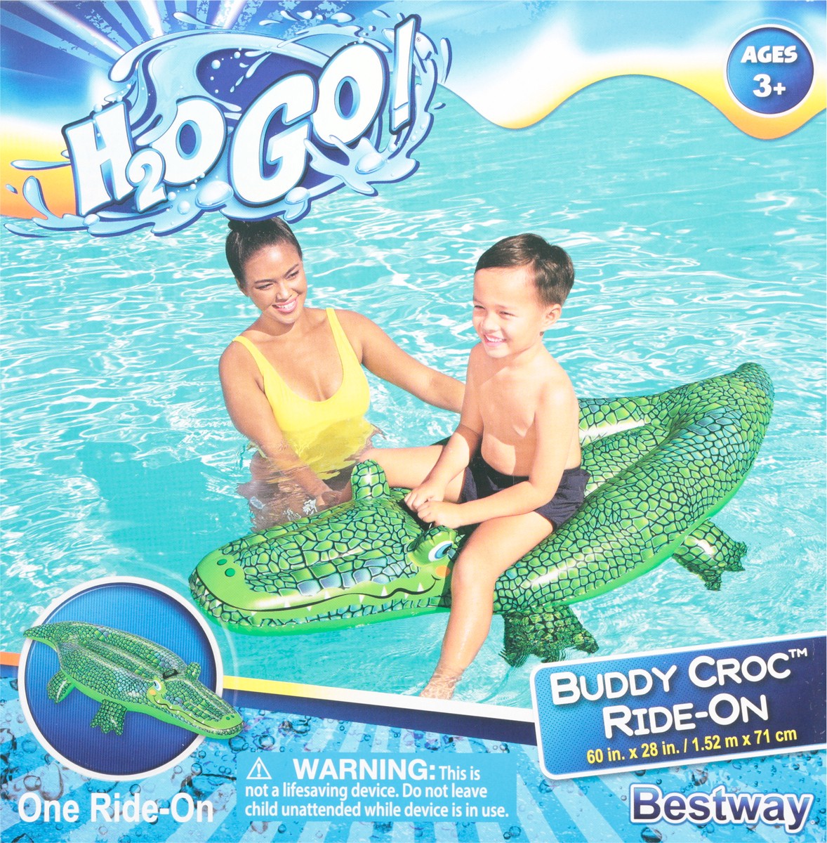 slide 4 of 9, H2OGo! Bestway Ride On Croc, 1 ct