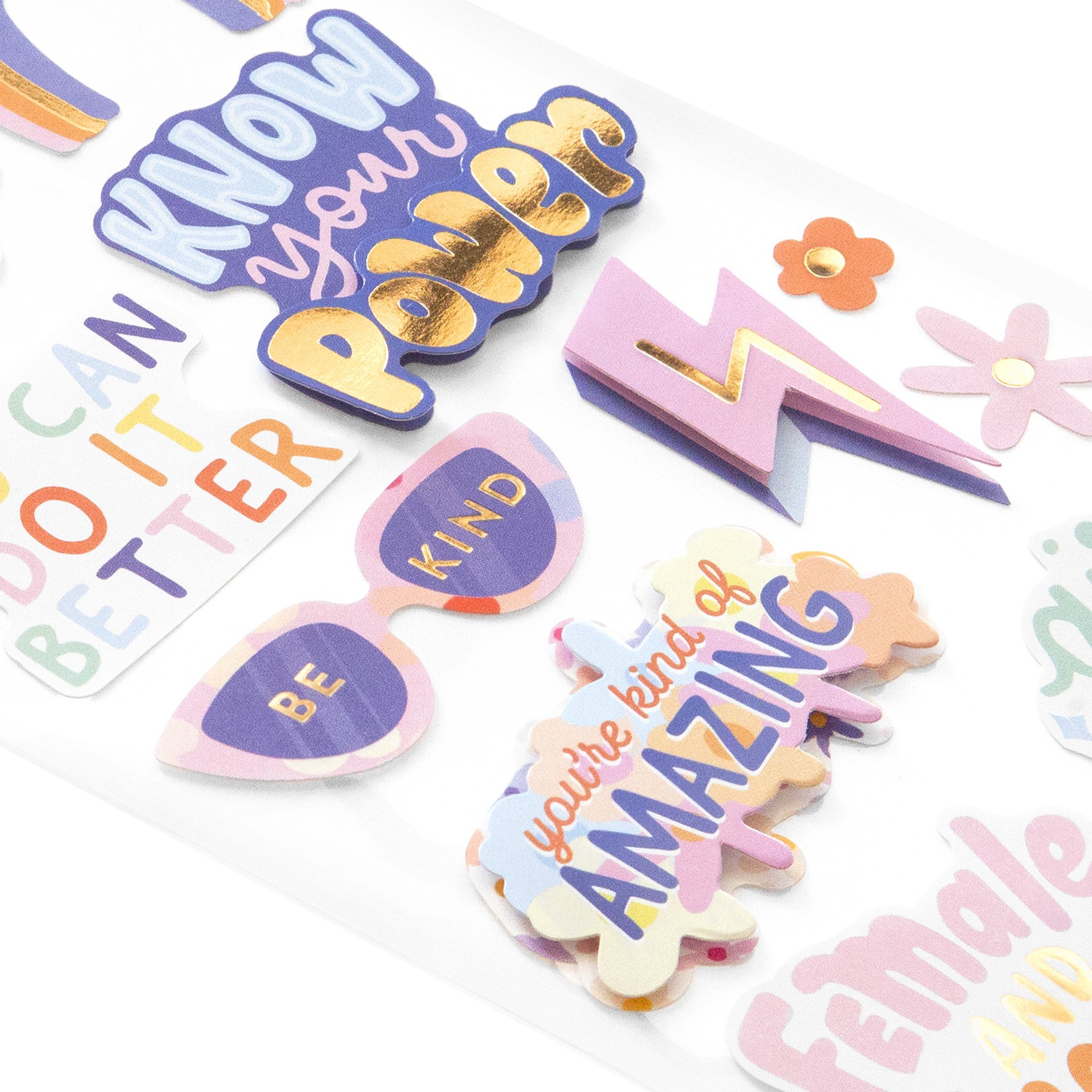 slide 2 of 4, Recollections Girl Power Stickers By Recollection, 3.875 in x 7 in