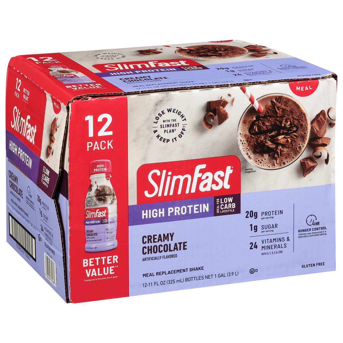 slide 6 of 11, SlimFast High Protein Creamy Chocolate Meal Replacement Shake 12 - 11 fl oz Bottles, 12 ct